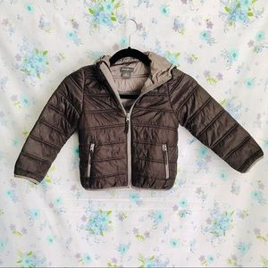 Eddie Bauer Kids Gray Puffer Jacket, Size 6